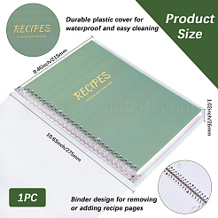 Rectangle Plastic Blank Recipe Notebook&nbsp;AJEW-WH20018-73C