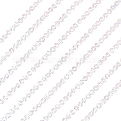 フラットラウンドいペット用スパンコールリボン  スパンコールトリム  衣類アクセサリー  銀  5mm  約100ヤード/ロール&nbsp;OCOR-CY0004-68B-02