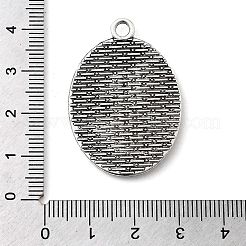 Tibetan Style Alloy Pendant Cabochon Settings&nbsp;TIBEP-N003-37AS