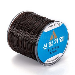 韓国のラウンドクリスタル弾性ストレッチスレッド  ブレスレット用ジェムストーンジュエリービーズクラフト作り  コーヒー  1mm  約109.36ヤード（100m）/ロール&nbsp;EW-I003-B06-03