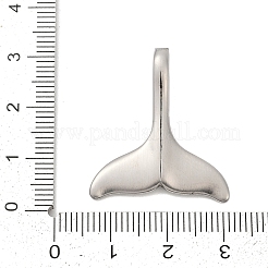 316サージカルステンレスペンダント  フィッシュテイル チャーム  変色防止  ステンレス鋼色  28.5x25x8mm  穴：5mm&nbsp;STAS-D304-36P