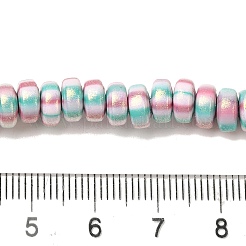 手作り樹脂粘土ビーズ連売り  グリッターパウダー付き  ロンデル  ミックスカラー  7~7.5x3~3.5mm  穴：1.6mm  約116~118個/連  15.55~15.94''（39.5~40.5センチメートル）&nbsp;CLAY-H006-03A