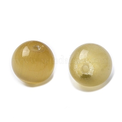 キャッツアイビーズ  ラウンド  片穴パーツ用  ダークカーキ  10mm  穴：1mm&nbsp;CE-P003-01B-09