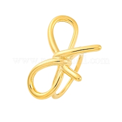 女性用304ステンレススチール指輪  イオンプレーティング（ip）  蝶結び  ゴールドカラー  usサイズ7（17.3mm）&nbsp;RJEW-B121-07B-G