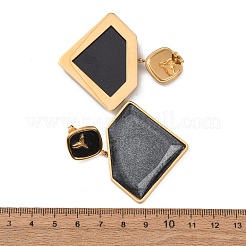 304 Stainless Steel & Acrylic Dangle Stud Earrings&nbsp;EJEW-T054-04G