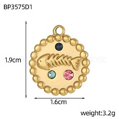 304 Stainless Steel Pendants&nbsp;STAS-OY003-52G