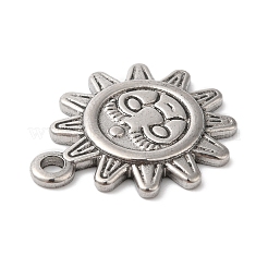 304ステンレスペンダント  ステンレス鋼色  太陽  22x19x2mm  穴：2mm&nbsp;STAS-D049-02D
