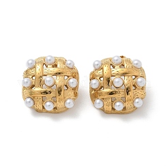 304 Stainless Steel knit Stud Earrings&nbsp;EJEW-B108-08G