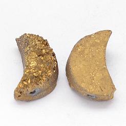 Electroplated Natural Druzy Quartz Crystal Beads&nbsp;G-G888-07B