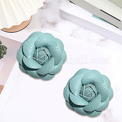 Flower Imitation Leather Shoe Decoration&nbsp;AJEW-WH20020-341E