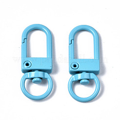 Spray Painted Eco-Friendly Alloy Swivel Snap Hooks Clasps&nbsp;PALLOY-T080-02-NR