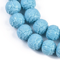 Synthetic Coral Dyed Carved Beads Strands&nbsp;CORA-K009-01