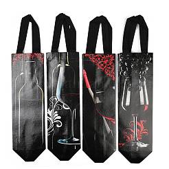 Non-Woven Reusable Folding Wine Bottle Gift Bags with Handle&nbsp;ABAG-C012-01