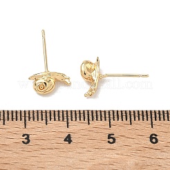 Brass Stud Earrings for Women&nbsp;EJEW-F403-05G