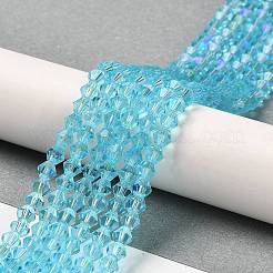 Transparent Electroplate Glass Beads Strands&nbsp;EGLA-A039-T2mm-L20