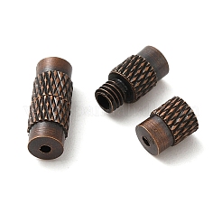 真鍮製ネジ式クラスプ  ニッケルフリー  赤銅鉱  12x4mm  穴：1mm&nbsp;X1-KK-G186-R-NF