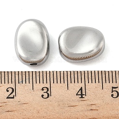 304ステンレススチールビーズ  直方体  ステンレス鋼色  10.5x5.5mm  穴：2mm&nbsp;STAS-D376-06B-P