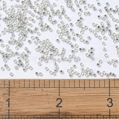 MIYUKIデリカビーズ  シリンダー  日本製シードビーズ  11/0  （db1211)シルバーライニンググレーミスト  1.3x1.6mm  穴：0.8mm  約2000PCS /ボトル  10 G /ボトル&nbsp;SEED-JP0008-DB1211