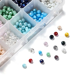 15 Colors Electroplate Glass Beads&nbsp;EGLA-JP0002-02E-6mm