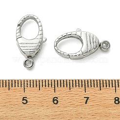シェグレース 真鍮製ロブスタークラスプ  カドミウムフリーと鉛フリー＆ニッケルフリー  プラチナメッキ  19x11x4mm  穴：1.5mm&nbsp;XGRQ5F376-795P