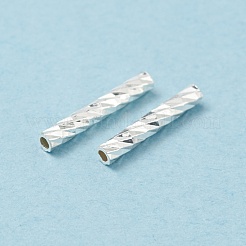 ラックメッキ真鍮直チューブビーズ  カドミウムフリー＆鉛フリー  長持ちメッキ  銀  10x1.5mm  穴：0.8mm&nbsp;KK-WH0061-03A-S