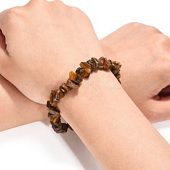 タイガーアイチップはブレスレットを伸ばす  内径：2-1/8~2-1/4インチ（5.3~5.6cm）&nbsp;BJEW-JB01308-02