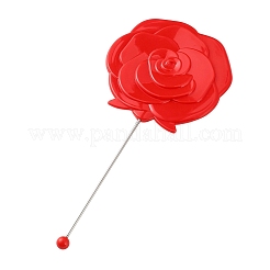 バラの花柄ガラス製手鏡（プラスチック製ハンドルと鉄製の棒付き）  ミックスカラー  16.7x7.7x0.55cm&nbsp;GL-CBAE5B0-01