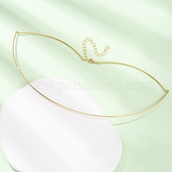 1.5MM Brass Torque Choker Necklaces&nbsp;KK-CBA3297-12G