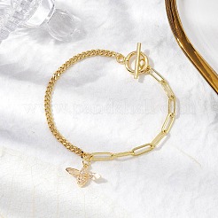Brass Charm Bracelets&nbsp;BJEW-JB10392-04