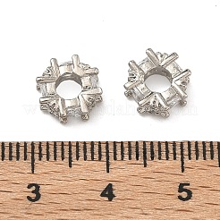 Brass Clear Cubic Zirconia Beads&nbsp;KK-D228-19P