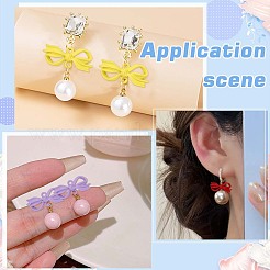 48Pcs 12 Colors Spray Painted Zinc Alloy Bowknot Connector Charms&nbsp;FIND-ME0003-85