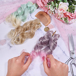 3Pcs 3 Colors High Temperature Fiber Doll Hairs&nbsp;DIY-GL0006-25