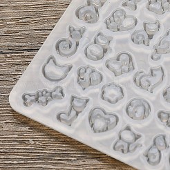 DIYシリコンモールド  猫の形  レジン型  ホワイト  62x71x4mm  内径：6~13x5~17mm&nbsp;SIMO-L002-01C