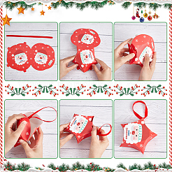 32 Sets 8 Styles Christmas Theme Star Shaped Foldable Paper Candy Boxes&nbsp;CON-BC0006-97