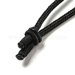 天然蛍石の円錐形振り子ペンダントネックレス、女性用ナイロンコード付き  27.56インチ（70cm）&nbsp;NJEW-B106-01H