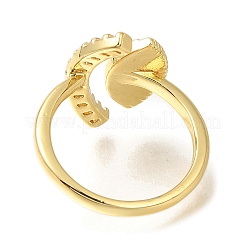 Eye Rack Plating Brass Micro Pave Cubic Zirconia Open Cuff Rings for Women&nbsp;RJEW-M022-23G