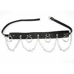 Alloy Chain Tassel Imitation Leather Dress Belts for Women&nbsp;FS-WG7CC51-01