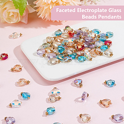 100Pcs Electroplate Glass Beads Pendants&nbsp;FIND-PH0008-59
