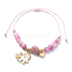 Alloy Enamel Unicorn Charm Bracelet&nbsp;BJEW-JB09599