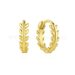 S925 Silver Leaf Hoop Earrings Fashionable and Delicate Ear Jewelry&nbsp;FP4888-1