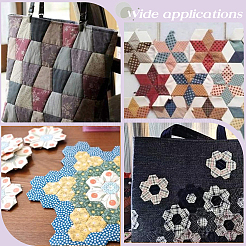 200Pcs 2 Styles Hexagon Paper Quilting Templates&nbsp;DIY-GF0008-76
