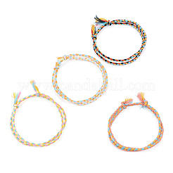 4Pcs 4 Colors Bohemian Cotton Cord Braided Bracelets&nbsp;BJEW-TA0001-26