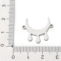 304 Stainless Steel Moon with Drop Links Connector Charms&nbsp;LS-STAS-D202-11P