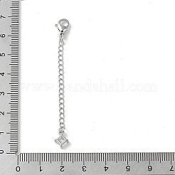 Brass Micro Pave Clear Cubic Zirconia Chain Extender&nbsp;KK-G491-52D-S