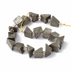 Natural Pyrite Beads Strands&nbsp;G-E590-01