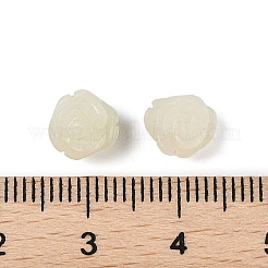 天然な新しい翡翠のビーズ  ローズ  7.5~8x7.5~8x7~9mm  穴：0.8~1mm&nbsp;G-O156-A-29