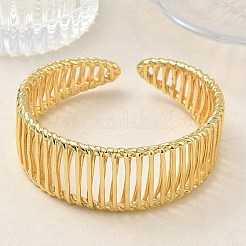 Hollow Brass Cuff Bangles for Women&nbsp;BJEW-C157-03G