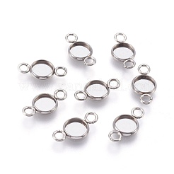 Tarnish Resistant 202 Stainless Steel Cabochon Connector Settings&nbsp;STAS-F180-07P-B