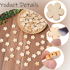 100Pcs Unfinished Maple Wood Beads&nbsp;WOOD-PA0001-66