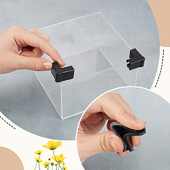 プラスチック製の衝突防止保護コーナー  三角形  ブラック  26x26x15mm  溝：6mm&nbsp;FIND-WH0199-428C-01